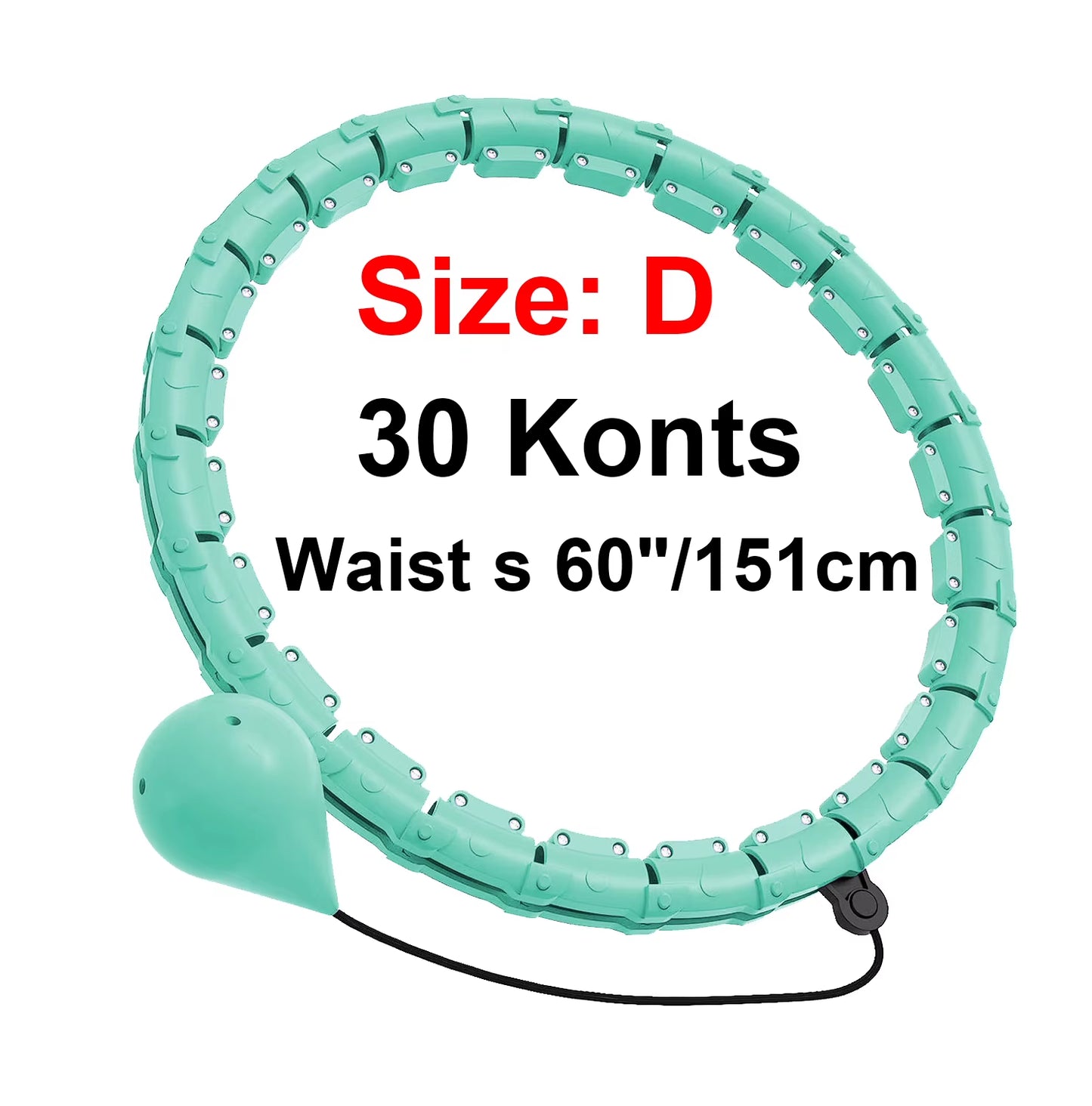 21/24/27/30 Knots Weighted Hula Circle Sport Hoops Weight Loss plus Size Smart Exercise 2 in 1 Adjustable with Detachable Knots