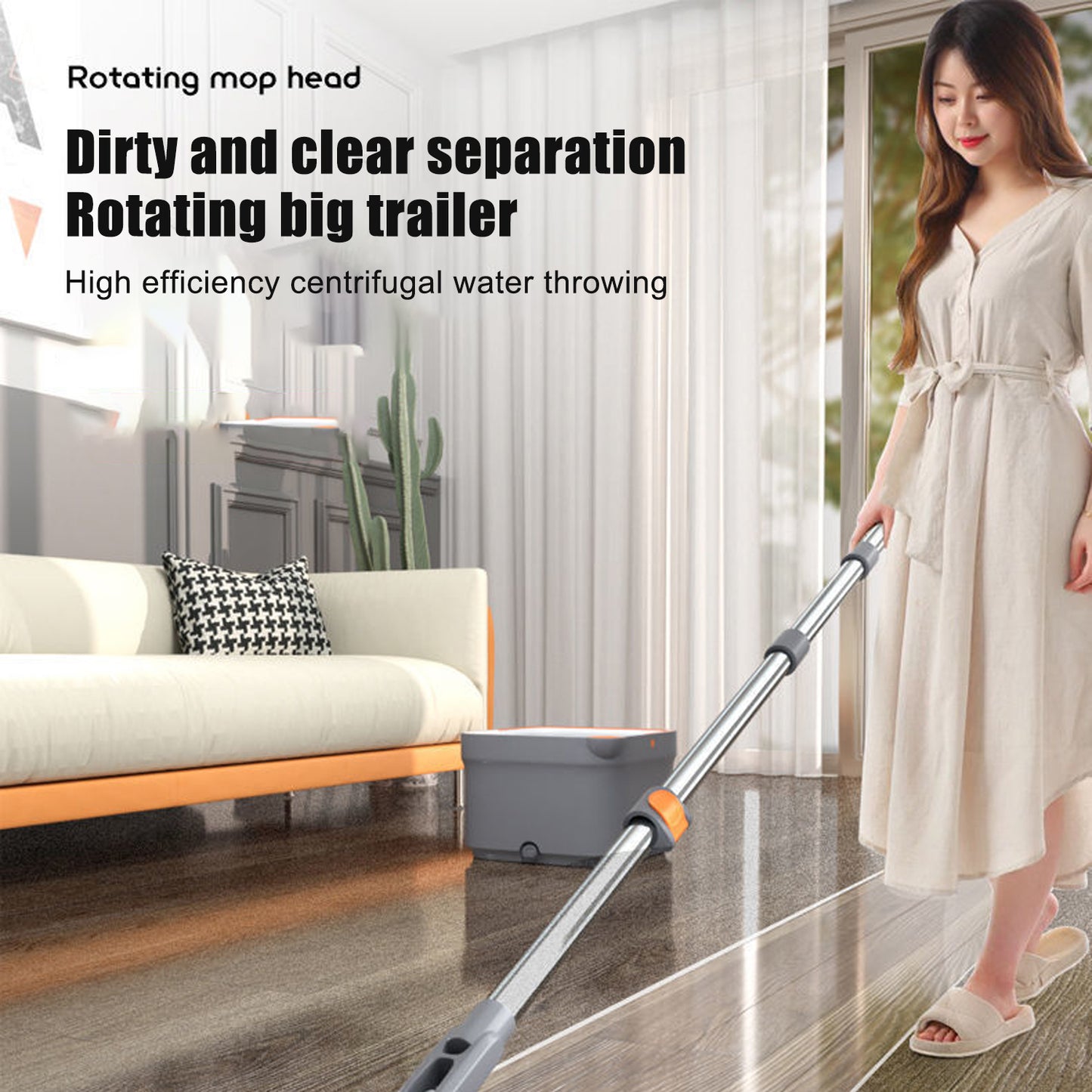 SwiftClean™ 360° Spin Mop
