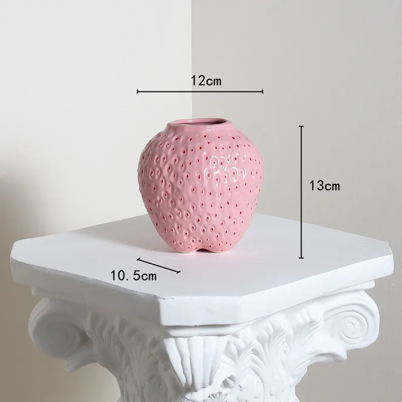 Ceramic Strawberry Vase