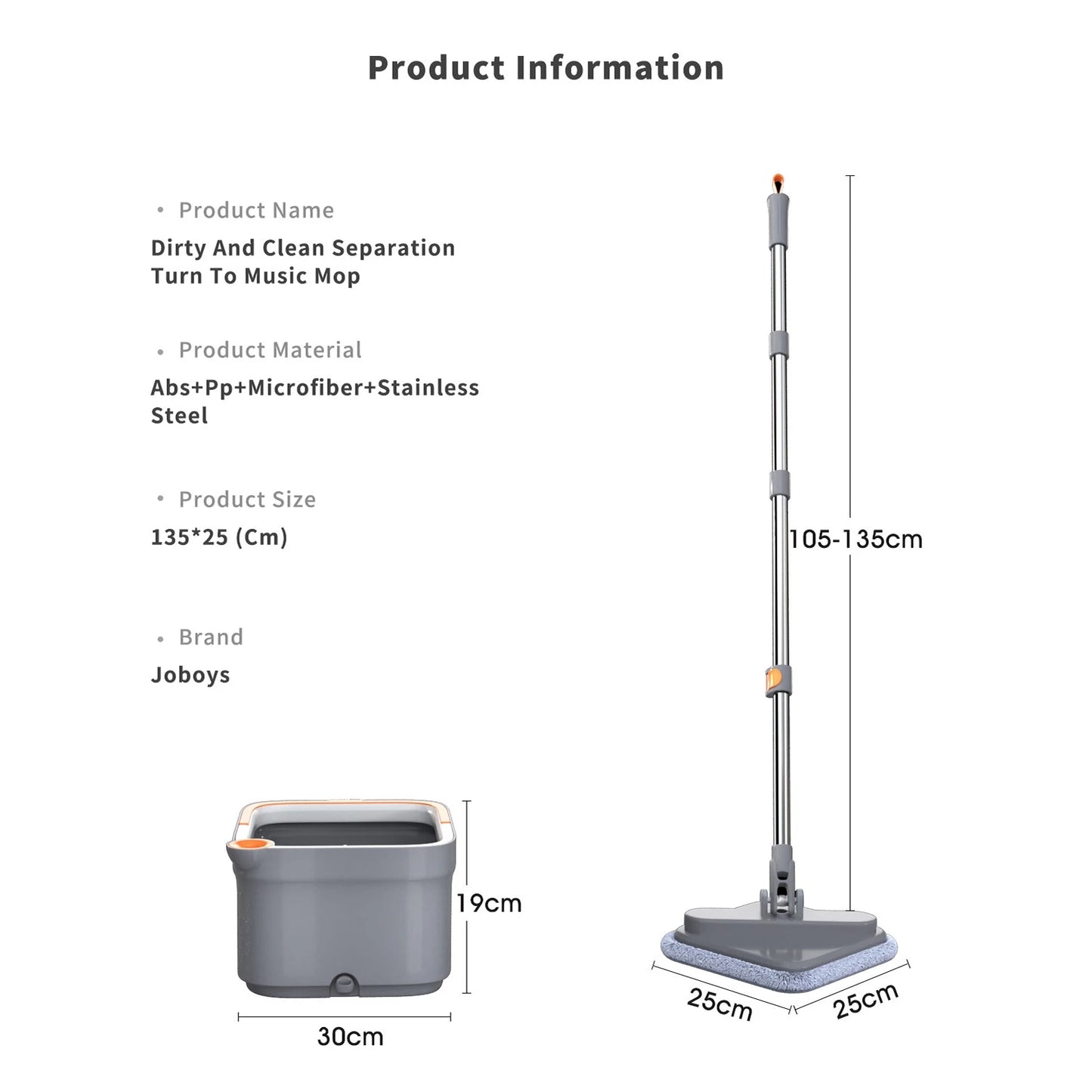 SwiftClean™ 360° Spin Mop
