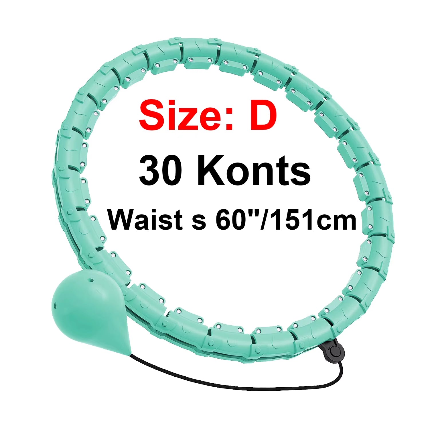 21/24/27/30 Knots Weighted Hula Circle Sport Hoops Weight Loss plus Size Smart Exercise 2 in 1 Adjustable with Detachable Knots