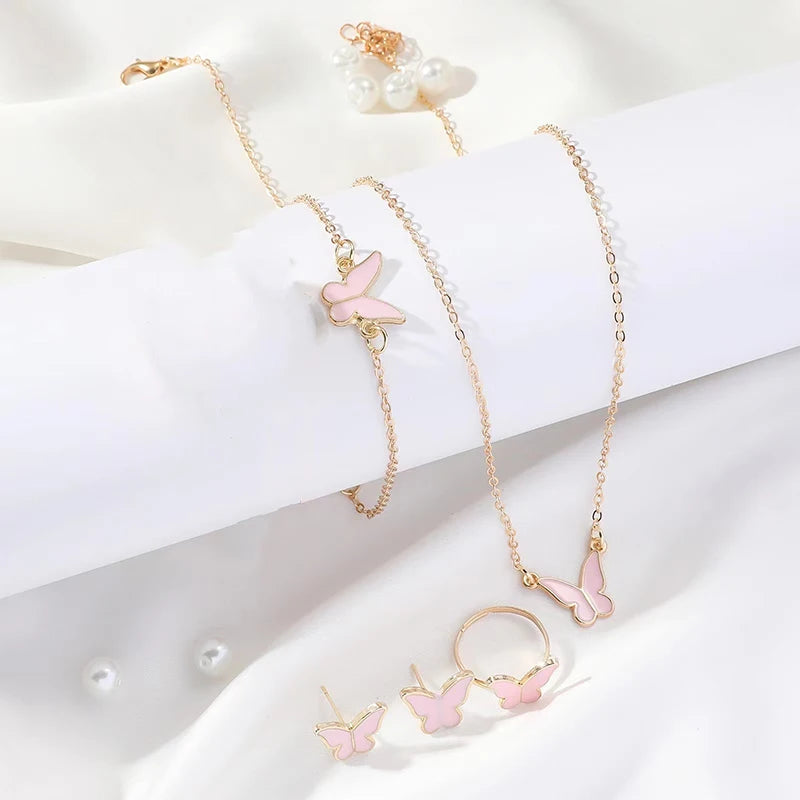Enchanted Butterfly 5 Piece Jewelry Set