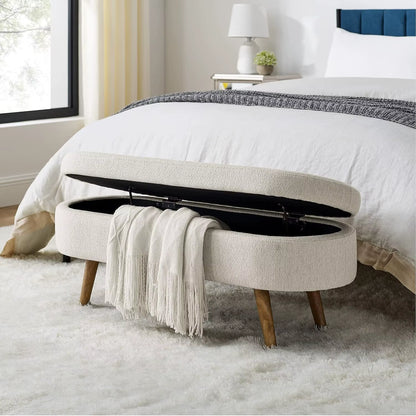 Boucle Storage Ottoman