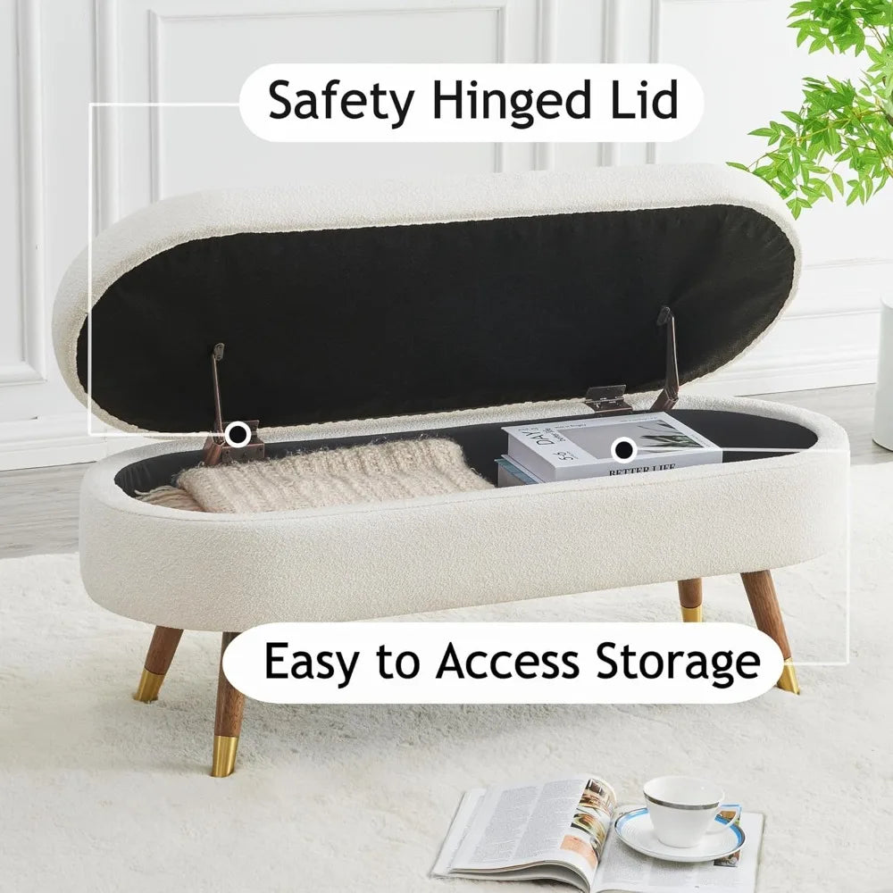 Boucle Storage Ottoman