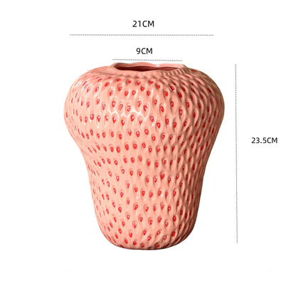 Ceramic Strawberry Vase