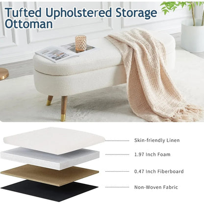 Boucle Storage Ottoman