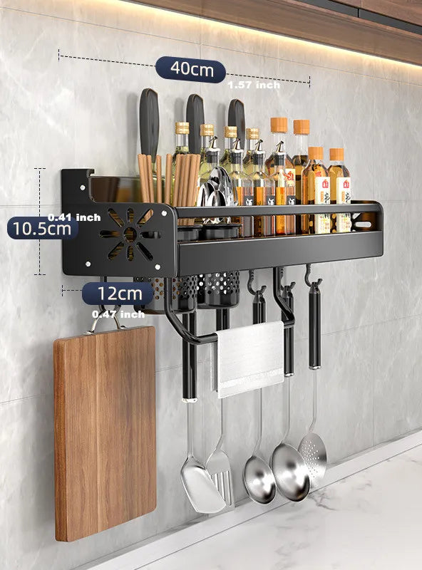 KitchenFlow™ - Wall Shelf | Spice & Utensil Storage Rack