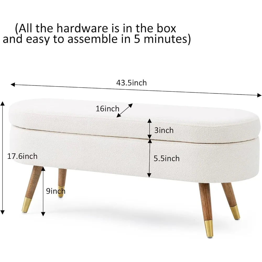Boucle Storage Ottoman