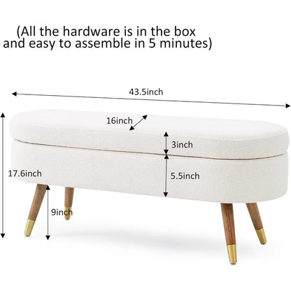 Boucle Storage Ottoman