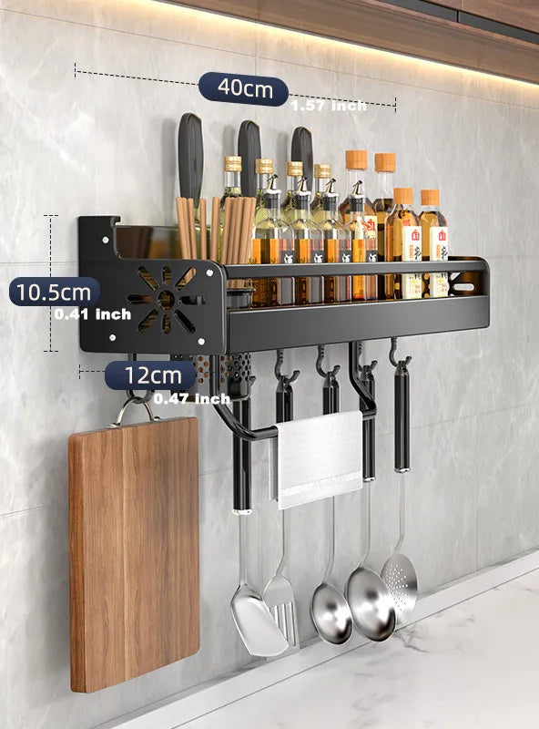 KitchenFlow™ - Wall Shelf | Spice & Utensil Storage Rack