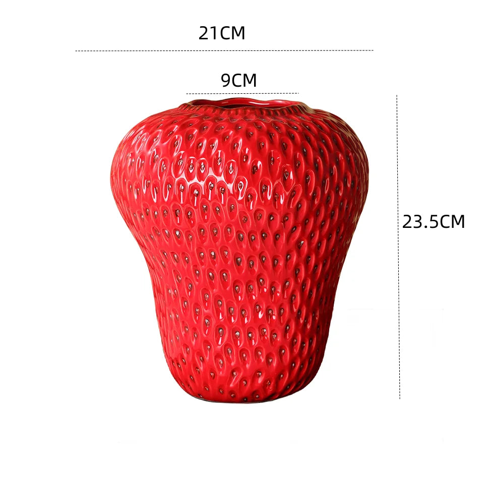 Ceramic Strawberry Vase