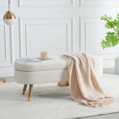 Boucle Storage Ottoman