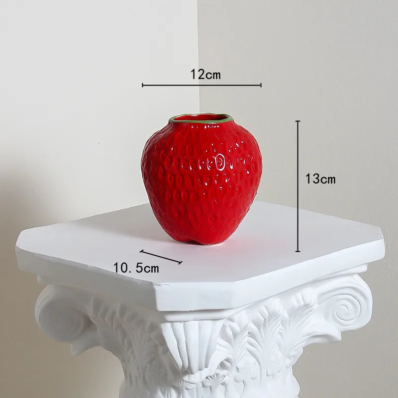 Ceramic Strawberry Vase
