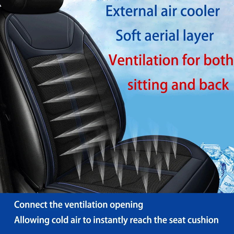 Summer Universal Car Ventilation and Cooling Massage Seat Cushion 12V Blow and Suction Mode Seat Cushion Automotive Accessories