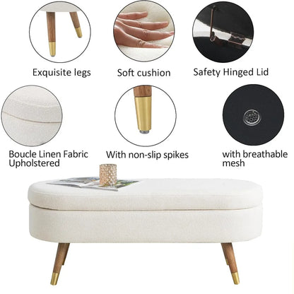 Boucle Storage Ottoman