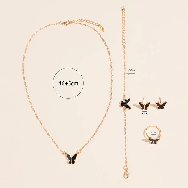 Enchanted Butterfly 5 Piece Jewelry Set
