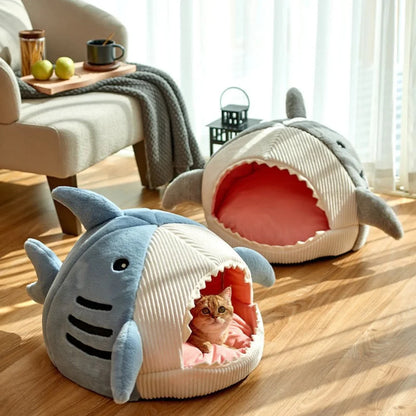 Plush Shark Pet Bed