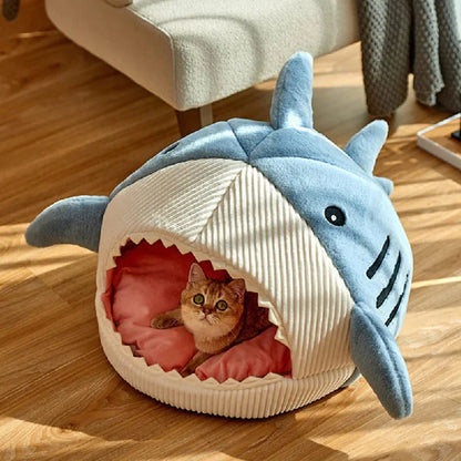 Plush Shark Pet Bed